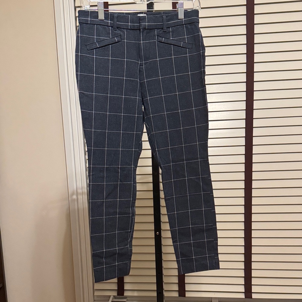 GAP Blue Denim Checked Skinny Ankle Jeans - Size 4